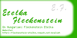 etelka fleckenstein business card